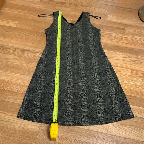 Vintage Nikki Morgan, sleeveless brown black abstract design midi dress. Size 8. - Picture 17 of 17